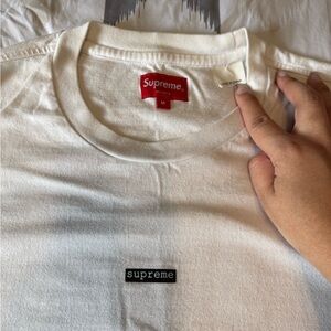 Supreme White Tee with Black Logo
